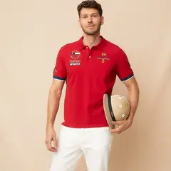 LA MARTINA - Camiseta polo Hombre Manga corta con Estampado de Algodón