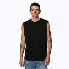 DENIMLAB - Camiseta Hombre Sin mangas de Algodón
