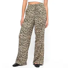 SYBILLA - Pantalón Palazzo Mujer Tiro medio