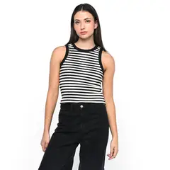 DENIMLAB - Top esqueleto Mujer Sin mangas de Algodón
