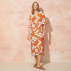 BASEMENT - Vestido Mujer Medio con Estampado