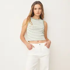 SYBILLA - Top esqueleto Mujer Sin mangas de Algodón