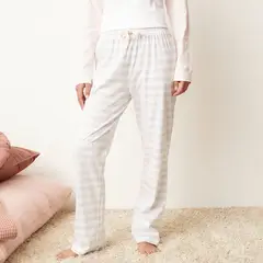 SYBILLA - Pantalón de pijama Mujer Largo de Algodón