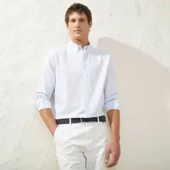 CASCAIS - Camisa Hombre de Rayas Manga larga de Algodón Cascais.