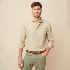 LA MARTINA - Camisa Hombre Manga larga de Algodón