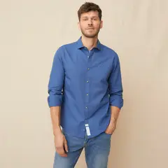 LA MARTINA - Camisa Hombre Manga larga Slim de Algodón