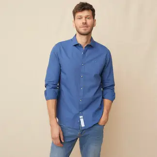 LA MARTINA - Camisa Hombre Manga larga Slim de Algodón