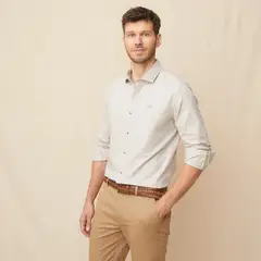 LA MARTINA - Camisa Hombre Manga larga Slim de Algodón