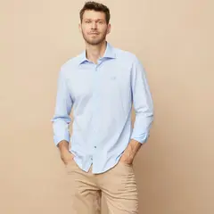 LA MARTINA - Camisa Hombre Manga larga Slim de Algodón