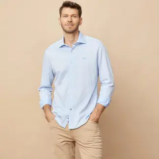 LA MARTINA - Camisa Hombre Manga larga Slim de Algodón