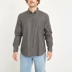 BEARCLIFF - Camisa Hombre Denim Manga larga Recto de Algodón