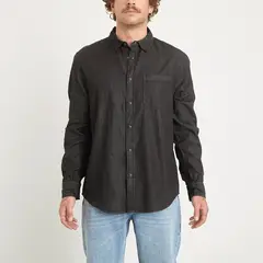 BEARCLIFF - Camisa Hombre Denim Manga larga Recto de Algodón