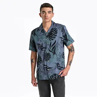 BEARCLIFF - Camisa Hombre de Rayas Manga corta de Algodón