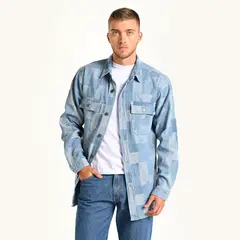 BEARCLIFF - Chaqueta de jean Hombre de Algodón