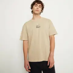 BEARCLIFF - Camiseta Hombre Manga corta con Estampado de Algodón