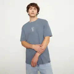 BEARCLIFF - Camiseta Hombre Manga corta con Estampado de Algodón