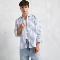 BEARCLIFF - Camisa Hombre Manga larga Recto de Algodón