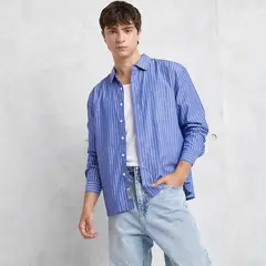 BEARCLIFF - Camisa Hombre Manga larga Recto de Algodón