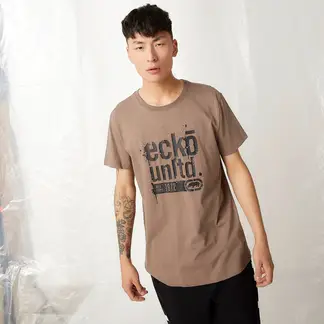 ECKO - Camiseta Hombre Manga corta con Logo de Algodón