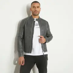 MOSSIMO - Chaqueta Efecto cuero Hombre