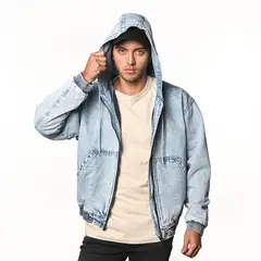 DENIMLAB - Chaqueta de jean Hombre de Algodón