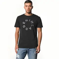 DENIMLAB - Camiseta Hombre Manga corta con Logo de Algodón