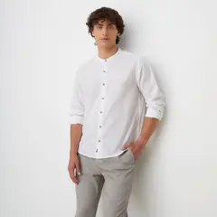 BEARCLIFF - Camisa Hombre Manga larga Recto de Algodón