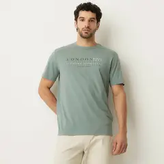 UNIVERSITY CLUB - Camiseta Hombre Manga corta con Estampado de Algodón