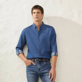 CASCAIS - Camisa Hombre Manga larga Slim de Algodón Cascais.