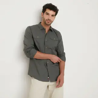UNIVERSITY CLUB - Camisa Hombre Manga larga de Algodón