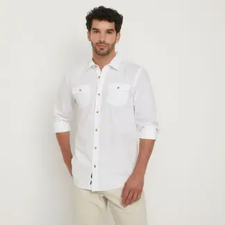UNIVERSITY CLUB - Camisa Hombre Manga larga de Algodón