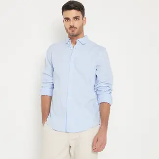 BASEMENT - Camisa Hombre Manga larga de Algodón