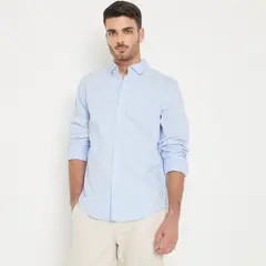 BASEMENT - Camisa Hombre Manga larga de Algodón