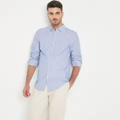 BASEMENT - Camisa Hombre Manga larga de Algodón
