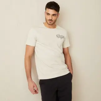 BASEMENT - Camiseta Hombre con Estampado de Algodón