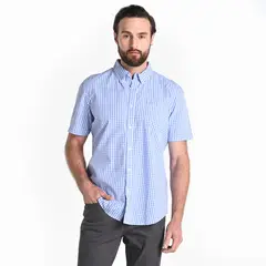 CHRISTIAN LACROIX - Camisa Hombre de Cuadros Manga corta Recto de Algodón