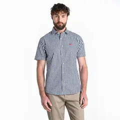 LA MARTINA - Camisa Hombre de Rayas Manga corta Slim de Algodón