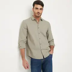 BASEMENT - Camisa Hombre Manga larga de Algodón