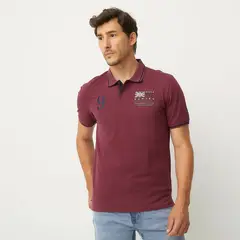 UNIVERSITY CLUB - Camiseta polo Hombre Manga corta con Estampado de Algodón
