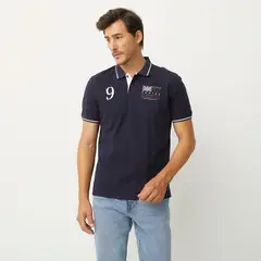 UNIVERSITY CLUB - Camiseta polo Hombre Manga corta con Estampado de Algodón