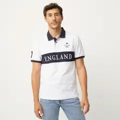 UNIVERSITY CLUB - Camiseta polo Hombre Manga corta con Estampado de Algodón