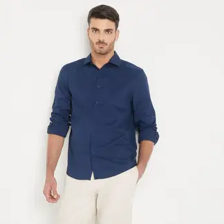 BASEMENT - Camisa Hombre Manga larga de Algodón