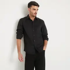 BASEMENT - Camisa Hombre Manga larga de Algodón