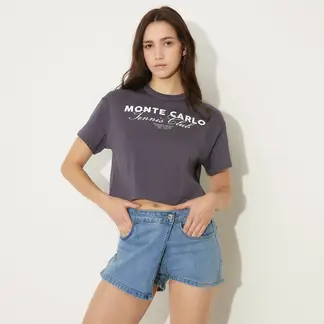 SYBILLA - Blusa Mujer Manga corta de Algodón