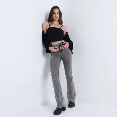 SYBILLA - Jean Flare Mujer Tiro medio