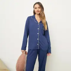 SYBILLA - Pijama completa con pantalón Mujer Manga larga
