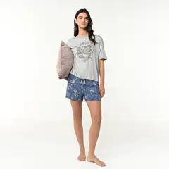 BLU - Camiseta de pijama Mujer Manga corta