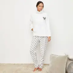 DISNEY - Pijama completa con pantalón Mujer Largo Manga larga con Estampado