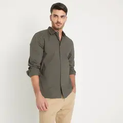 BASEMENT - Camisa Hombre Manga larga de Algodón