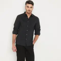 BASEMENT - Camisa Hombre Manga larga de Algodón